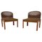 Chaises en Rotin et Bois, Italie, 1960s, Set de 2 1