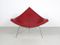 Roter Vintage Leder Coconut Stuhl von George Nelson für Vitra 2