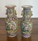 Canton Vases with Golden Applications, Floral and Butterfly Decoration, Late 19th Century, Set of 2, Image 2