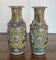 Canton Vases with Golden Applications, Floral and Butterfly Decoration, Late 19th Century, Set of 2 5
