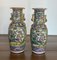 Canton Vases with Golden Applications, Floral and Butterfly Decoration, Late 19th Century, Set of 2 12