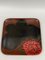 Japanese Lacquer Presentation Tray with Floral Decor, 20th Century 1