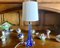 Vintage Italian Table Lamp in Blue Crystal, Italy, 1970 3