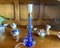Vintage Italian Table Lamp in Blue Crystal, Italy, 1970 4