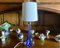 Vintage Italian Table Lamp in Blue Crystal, Italy, 1970 2