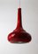 Large Mid-Century Red Pottery Pendant Lamp, 1970s 2