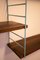 Blue Shelving Unit with 6 Walnut Shelves, 1960s 4