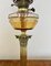 Antique Victorian Brass Oil Lamp with a Cranberry Glass Shade, 1880s 6