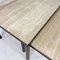 Mid-Century Travertine and Steel Coffee Tables, 1960s, Set of 2 5