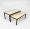 Mid-Century Travertine and Steel Coffee Tables, 1960s, Set of 2 6
