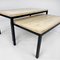 Mid-Century Travertine and Steel Coffee Tables, 1960s, Set of 2 3