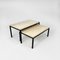 Mid-Century Travertine and Steel Coffee Tables, 1960s, Set of 2 4