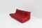 Togo Three Seater Sofa in Red Leather by Michel Ducaroy for Ligne Roset, 2010s 11