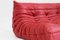 Togo Three Seater Sofa in Red Leather by Michel Ducaroy for Ligne Roset, 2010s, Image 3