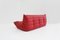 Togo Three Seater Sofa in Red Leather by Michel Ducaroy for Ligne Roset, 2010s 9