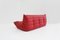 Togo Three Seater Sofa in Red Leather by Michel Ducaroy for Ligne Roset, 2010s, Image 9