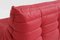 Togo Three Seater Sofa in Red Leather by Michel Ducaroy for Ligne Roset, 2010s 6