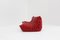 Togo Three Seater Sofa in Red Leather by Michel Ducaroy for Ligne Roset, 2010s 10