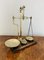 Antique Victorian Brass Scales, 1860, Set of 7 3