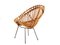 Italienischer Mid-Century Stuhl aus Rattan & schwarzem Metall, 1950er 10