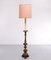 Italian Gilded Wood Rococo Floor Lamp, 1950s 7
