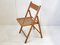 Vintage Italian Folding Chairs in Beech & Cane, 1970s, Set of 2 7