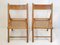 Vintage Italian Folding Chairs in Beech & Cane, 1970s, Set of 2, Image 11