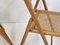 Vintage Italian Folding Chairs in Beech & Cane, 1970s, Set of 2 6