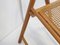 Vintage Italian Folding Chairs in Beech & Cane, 1970s, Set of 2 8