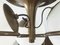Lámpara de techo 2042/3 de metal en marrón y bronce con pantallas de vidrio arenado de Sarfatti para Arteluce, 1963, Imagen 4