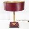 Vintage Table Lamp in Leather & Brass, 1970s 1