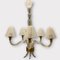 Lámpara de araña Reticello de cristal de Murano 20/40 de Venini, años 40, Imagen 2