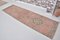 Hand Knotted Pink Wool Hallway Runner Rug 1