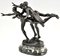 Alfred Boucher, Au But Skulptur von 3 nackten Läufern, 1890, Bronze & Marmor 9