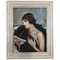 Alfredo Luxoro, Art Deco Dame mit Buch, 1910, Öl auf Leinwand 1