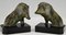 Art Deco Bronze Bookends Wild Boar by Louis Riche, 1930s, Set of 2, Image 3