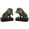 Art Deco Bronze Bookends Wild Boar by Louis Riche, 1930s, Set of 2, Image 1