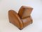 Art Deco Streamline Leather Armchair, 1960s 4