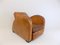 Art Deco Streamline Leather Armchair, 1960s, Image 2