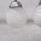Small Art Deco Glass Pendant Lights, Set of 2 3