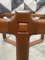 Mesa italiana Mid-Century moderna redonda de madera de cerezo con tablero de vidrio ahumado y 3 sillas de madera al estilo de Ceccotti. Años 70, Juego de 4, Imagen 12