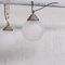 Opaque Glass and Brass Pendant Lights, Set of 3 3