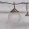 Opaque Glass and Brass Pendant Lights, Set of 3 7