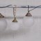 Opaque Glass and Brass Pendant Lights, Set of 3 5