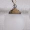 Opaque Glass and Brass Pendant Lights, Set of 3 10