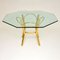 Vintage Dining Table in Brass and Glass, 1970s 1