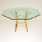 Vintage Dining Table in Brass and Glass, 1970s, Image 1