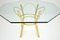 Vintage Dining Table in Brass and Glass, 1970s, Image 5