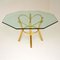 Vintage Dining Table in Brass and Glass, 1970s, Image 2