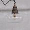 Lámpara colgante francesa Mid-Century de vidrio claro, Imagen 6